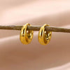 Women's Highend Stainless Steel Geometric Star Heart U Shape Electroplated Earrings Jewelry Ear Buckle