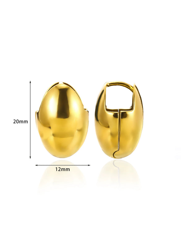 Women's Highend Stainless Steel Geometric Star Heart U Shape Electroplated Earrings Jewelry Ear Buckle
