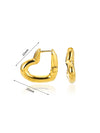 Women's Highend Stainless Steel Geometric Star Heart U Shape Electroplated Earrings Jewelry Ear Buckle