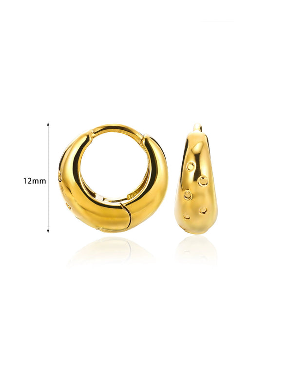 Women's Highend Stainless Steel Geometric Star Heart U Shape Electroplated Earrings Jewelry Ear Buckle