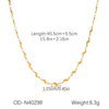 Women's Highend Stainless Steel Handmade Necklace With Geometric Pattern Goldplated Pvd Vacuum Plated Chain