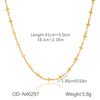 Women's Highend Stainless Steel Handmade Necklace With Geometric Pattern Goldplated Pvd Vacuum Plated Chain