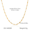 Women's Highend Stainless Steel Handmade Necklace With Geometric Pattern Goldplated Pvd Vacuum Plated Chain