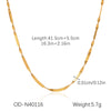 Women's Highend Stainless Steel Handmade Necklace With Geometric Pattern Goldplated Pvd Vacuum Plated Chain