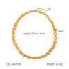 Women's Highend Stainless Steel Handmade Necklace With Geometric Pattern Goldplated Pvd Vacuum Plated Chain