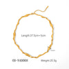 Women's Highend Stainless Steel Handmade Necklace With Geometric Pattern Goldplated Pvd Vacuum Plated Chain