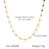 Women's Highend Stainless Steel Handmade Necklace With Geometric Pattern Goldplated Pvd Vacuum Plated Chain