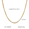 Women's Highend Stainless Steel Handmade Necklace With Geometric Pattern Goldplated Pvd Vacuum Plated Chain