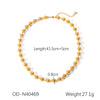 Women's Highend Stainless Steel Handmade Necklace With Geometric Pattern Goldplated Pvd Vacuum Plated Chain