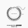 Women's Hip Hop Fashion Stainless Steel Geometric Cuban Chain Bracelet With Electroplating