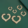 Women's Hip Hop Punk Geometric Bamboo Earrings Exaggerated Iron Electroplated Ear Stud Style Fashion Jewelry