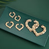 Women's Hip Hop Punk Geometric Bamboo Earrings Exaggerated Iron Electroplated Ear Stud Style Fashion Jewelry