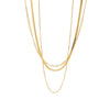 Women's Hip Hop Punk Stainless Steel And Titanium Steel Necklaces With Geometric Style Snake Bone Figaro Box Chains And Electroplating Treatment