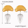 Women's Hip Hop Trendy Titanium Steel 18K Gold Plated Geometric Devil's Eye Tassel Earrings With Electroplating