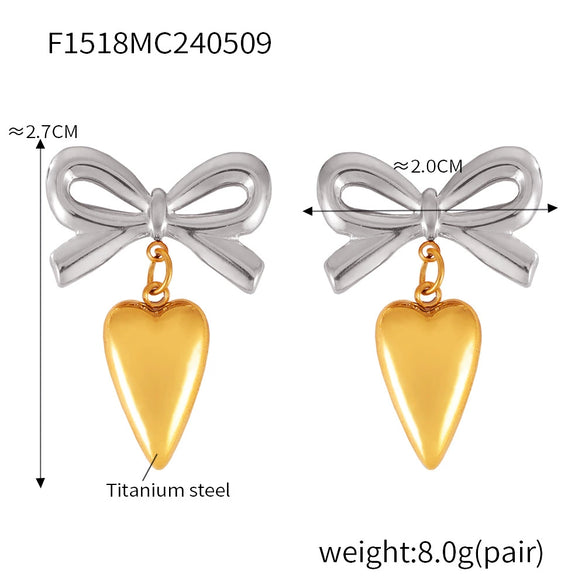 Women's Hip Hop Trendy Titanium Steel 18K Gold Plated Geometric Devil's Eye Tassel Earrings With Electroplating