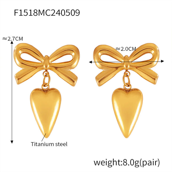 Women's Hip Hop Trendy Titanium Steel 18K Gold Plated Geometric Devil's Eye Tassel Earrings With Electroplating