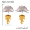 Women's Hip Hop Trendy Titanium Steel 18K Gold Plated Geometric Devil's Eye Tassel Earrings With Electroplating