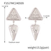Women's Hip Hop Trendy Titanium Steel 18K Gold Plated Geometric Devil's Eye Tassel Earrings With Electroplating