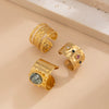 Women's Hiphop Alloy Geometric Ring Set With Electroplating