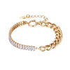 Women's Hiphop Alloy Geometric Ringlink Bracelet With Microinlay Style