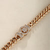 Women's Hiphop Bracelet Copper Zinc Alloy Gold Plated With Zircon Flower Geometric Pattern