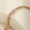 Women's Hiphop Bracelet Copper Zinc Alloy Gold Plated With Zircon Flower Geometric Pattern