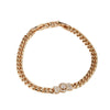 Women's Hiphop Bracelet Copper Zinc Alloy Gold Plated With Zircon Flower Geometric Pattern