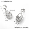 Women's Hiphop Style Geometric Line Winding Exaggerated 316L Stainless Steel Goldplated Earrings