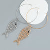 Women's Hiphop Trend Alloy Fishshaped Pendant Necklace With Electroplating And Geometric Styling