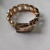 Women's Hollow Alloy Bracelet With Transparent Rhinestone Geometric Design And High Grade Electroplated Finish