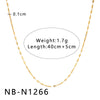Women's Hollow Ball Chain Multilayer Summer Clavicle Chain Stainless Steel Necklace With Leaf Rhombus Star Geometric Pattern Furnace Vacuum Plating 18K