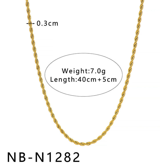 Women's Hollow Ball Chain Multilayer Summer Clavicle Chain Stainless Steel Necklace With Leaf Rhombus Star Geometric Pattern Furnace Vacuum Plating 18K
