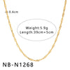 Women's Hollow Ball Chain Multilayer Summer Clavicle Chain Stainless Steel Necklace With Leaf Rhombus Star Geometric Pattern Furnace Vacuum Plating 18K