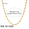 Women's Hollow Ball Chain Multilayer Summer Clavicle Chain Stainless Steel Necklace With Leaf Rhombus Star Geometric Pattern Furnace Vacuum Plating 18K