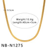 Women's Hollow Ball Chain Multilayer Summer Clavicle Chain Stainless Steel Necklace With Leaf Rhombus Star Geometric Pattern Furnace Vacuum Plating 18K