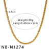 Women's Hollow Ball Chain Multilayer Summer Clavicle Chain Stainless Steel Necklace With Leaf Rhombus Star Geometric Pattern Furnace Vacuum Plating 18K