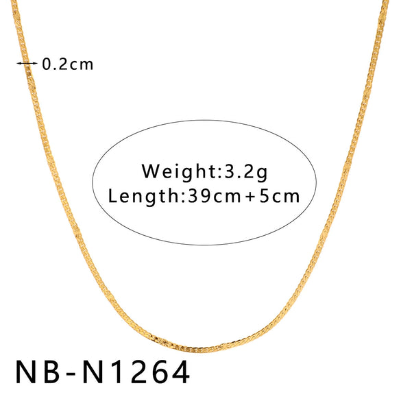 Women's Hollow Ball Chain Multilayer Summer Clavicle Chain Stainless Steel Necklace With Leaf Rhombus Star Geometric Pattern Furnace Vacuum Plating 18K