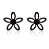 Women's Hollow Flower Cartilage Stud Earrings Electroplated Stainless Steel Floral Ear Piercing Jewelry