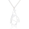Women's Hollow Geometric Origami Animal Pendant Necklace In Stainless Steel With Electroplated Finish