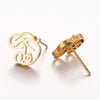 Women's Hollow Out Mother And Children Cartoon Stud Earrings Stainless Steel Electroplated Jewelry Mother's Day Gift Wholesale