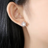 Women's Horseeye Zircon And Crystal Pearl Earrings Geometric Electroplated Copper Fashion Jewelry