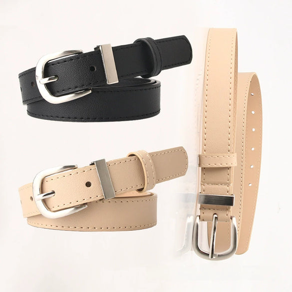 Women's Imitation Leather Allmatch Decorative Belt For Girls And Students