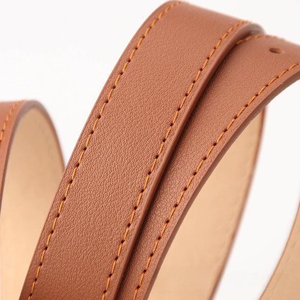 Women's Imitation Leather Allmatch Decorative Belt For Girls And Students