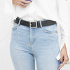 Women’s Imitation Leather Belt With Alloy Pin Buckle Simple Versatile Fashion Decorative Waist Belt For Pants