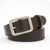 Women's Imitation Leather Belt With Rectangular Alloy Pin Buckle Handmade Plain Weave Casual Versatile Pants Belt