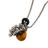 Women's Imitation Pearl Fruit Shaped Beaded Necklace With Electroplating And Water Drop Pendant