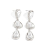 Women's Imitation Pearl Geometric Drop Earrings With Triangle And Irregular Round Bead Design Retro Pendant Jewelry