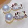 Women's Imitation Pearl Zircon Inlaid Copper Geometric U Shape Ear Buckle Earrings