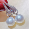 Women's Imitation Pearl Zircon Inlaid Copper Geometric U Shape Ear Buckle Earrings