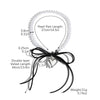 Women's Imitation Pearls And Organic Glass Heart And Bow Shaped Pendant Necklace With Electroplating